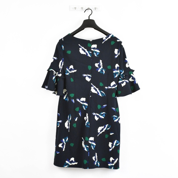 Lauren Ralph Lauren Crepe Bell-Sleeve Dress - Picture 3 of 5